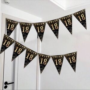 🖤💛 Black and Gold 18th Birthday Decorations